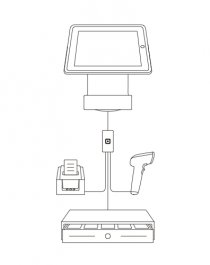 Square Stand and connected hardware accessories