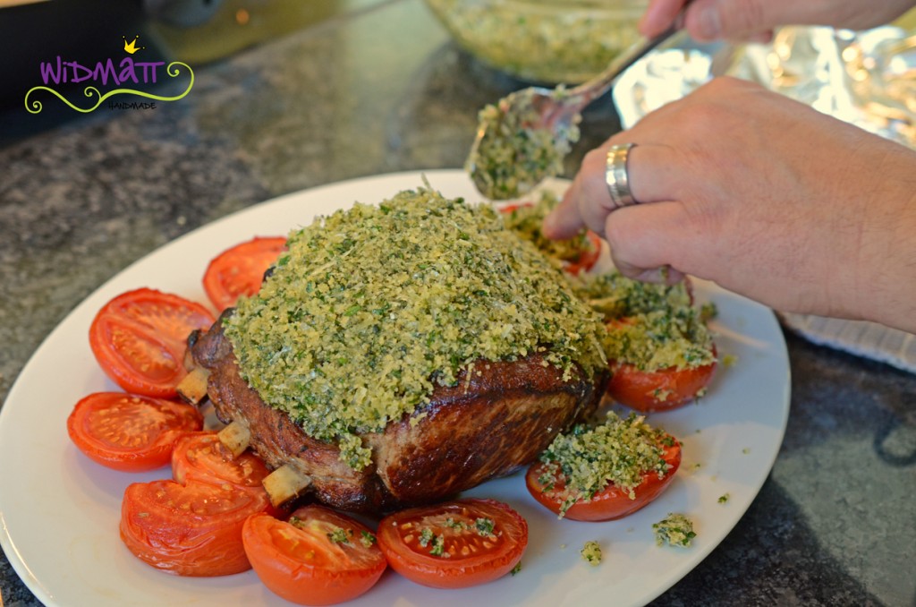 Kalbskotelettbraten mit Kräuterkruste • widmatt