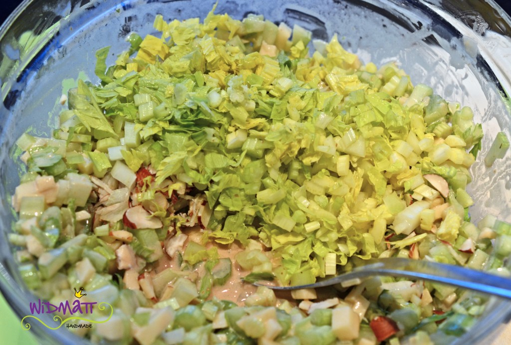 Stangensellerie Salat mit Apfel und Haselnüssen 3 ...