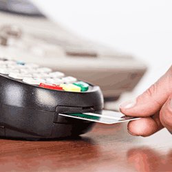 Credit card placed on EFTPOS