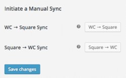 Manual sync options for Square